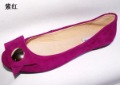 Fashion Soft Sheepskin Leather Flat Sole Shoes