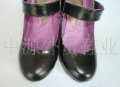 Black Leather & PU Slope With Women's Casual Shoes