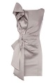 Stretch Satin Slim Evening Dress