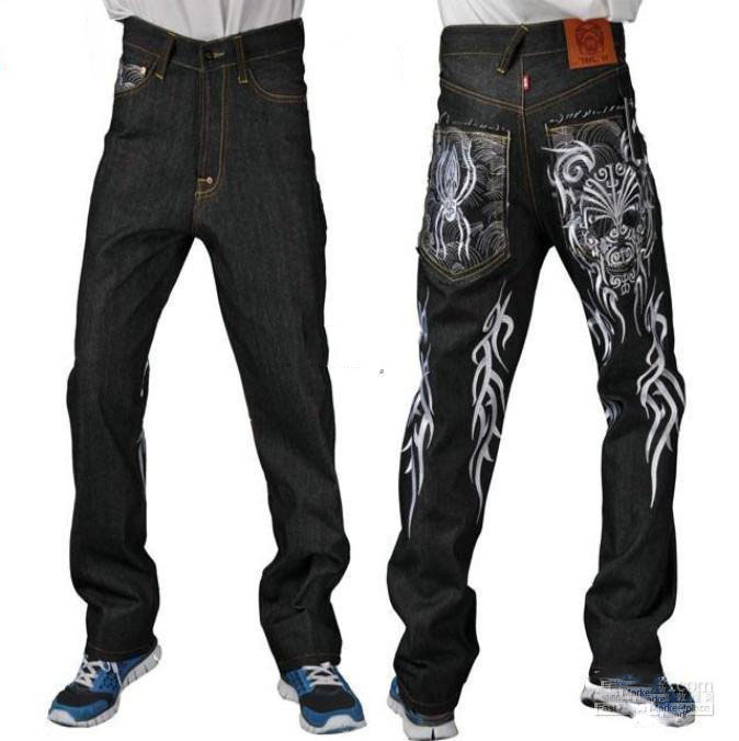 Men's Hip-hop Loose Jazz Solution Skateboarding Jeans