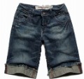 Frayed Style Denim Material Curling Summer Men's Shorts