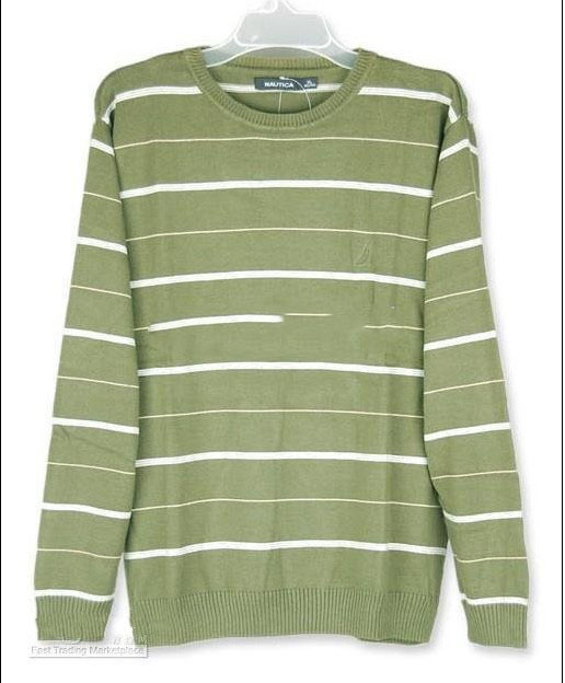 Nautica 100% Cotton Men's Crewneck Cardigan Sweater