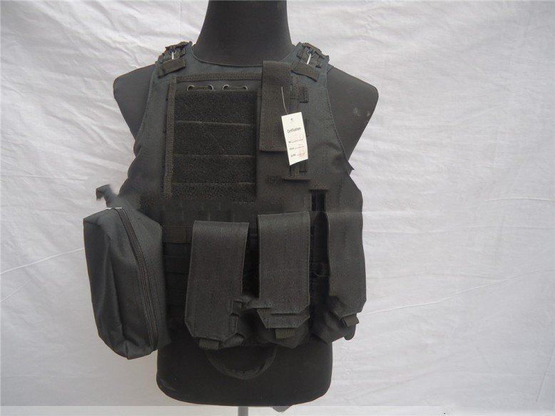 Polyester / Cotton Black Sleeveless Workwear