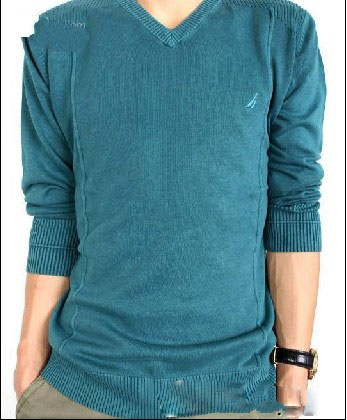 New 100% Cotton Nautica Men's V-Neck Cardigan Sweater
