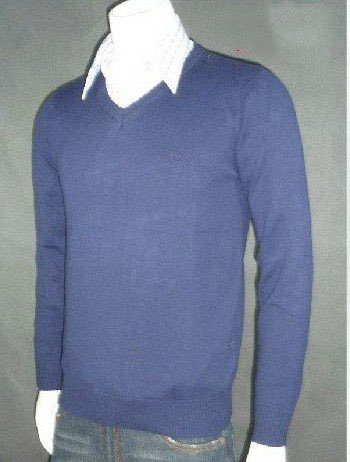 Excellent Material New Men's Spring V-Neck Quick Dry Hand Knitted Sweaters