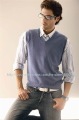 Men's 100% Cashmere V-neck Knitted Sleevelees Fashion Sweater