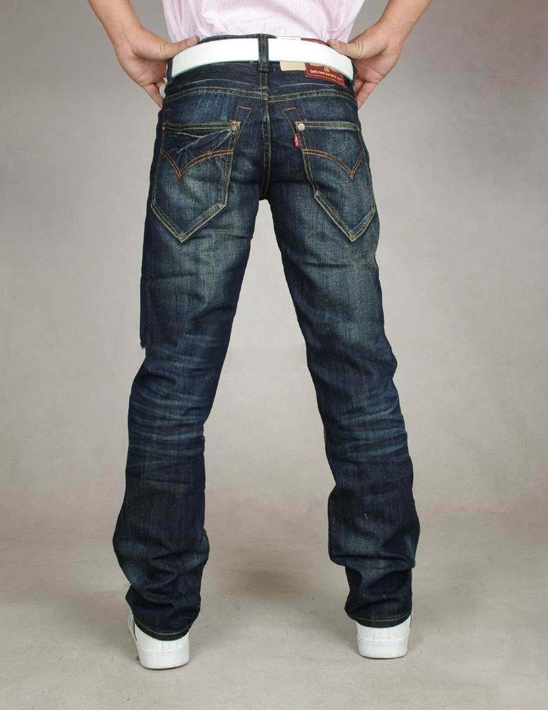 Cheap New Brand Leisure Straight Men's Jeans