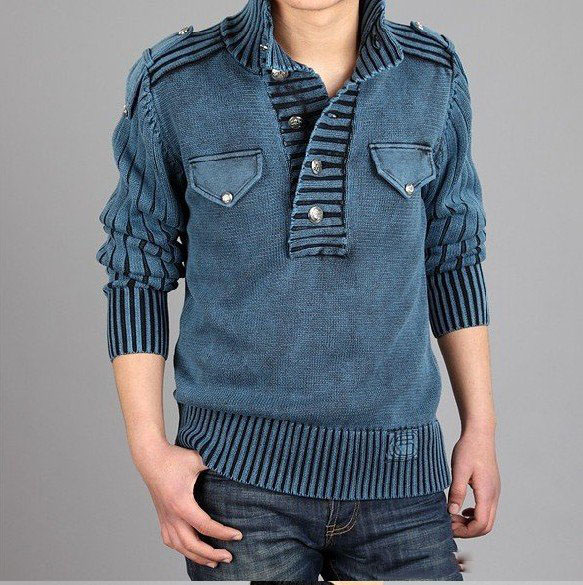New Men's Vogue Anti-Shrink Cardigan Long Sleeve Sweaters