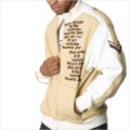 Apricot & White Long Sleeve With Zipper Men's Jackets