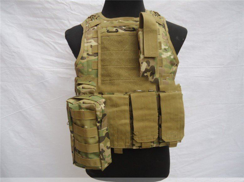Military Tactical Style Dark Camouflagecolor Breathable Design Vest