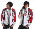 Waterproof 100% Polyester White & Red Men's Hoodies & Sweatshirts