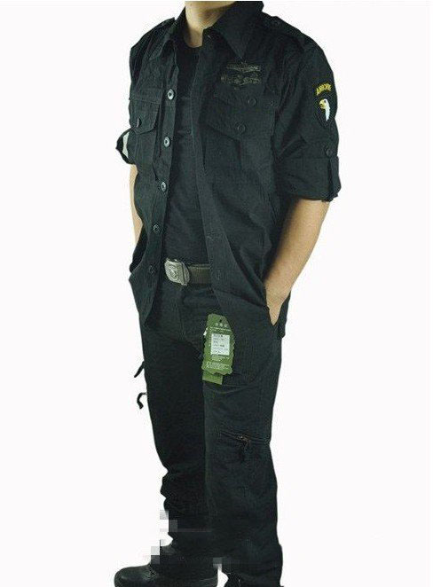 Dark Green Cotton & Nylon With Buttons Workwear