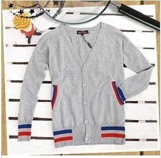 Men's V-neck Long Sleeve Wool Cardigan Sweaters