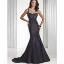 One Shoulder Black Floor-Length Train Bridal Wedding Dress