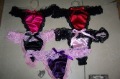 Lace & Satin Material Lady's Sexy Eco-Friendly Style Thongs & G-Strings