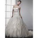 Trumpet White Floor-Length Classic Strapless Sheath Wedding Dresses