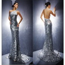 Ball Gown Floor-length One Shoulder Jewel Sequined Beading Sleeveless Wedding Dresses