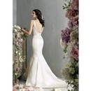Court Train White Satin & Halter Beach Wedding Dresses