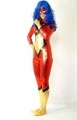 Red Gold Matching Halloween Lycra Spandex Cosplay Zentai E0249 Clothing Catsuits