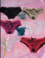 Transparent Style Lady's Sexy Lace Ruffle Designer Thongs & G-Strings