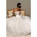 Ball Gown Strapless Chapel Train Chic & Modern Organza Appliques Wedding Dress