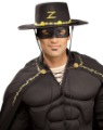 Free Size Zorro Style Fancy Black Color Costume Hats