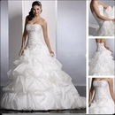 Beading Draped Sleeveless Floor-length Wedding Dresses