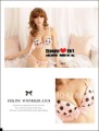 Multi-layer Bud Black Water Jade Dot Gathered Lovely Sexy Underwear Bra Suit