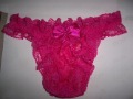 Rose Red Color Lady's Lace Eco-Friendly Designer Thongs & G-Strings