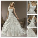 Luxury Sweetheart Princess Floor-Length Taffeta One-Shoulder Wedding Dress