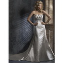Sheath Column Length Floor Satin Beach Wedding Dresses