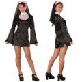 Sexy Nun Unique Black Color Fancy Style Halloween Costumes