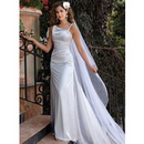 Floor Length Sheath Column Elegant & Luxurious Beach Wedding Dresses