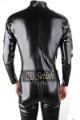 Rubber Latex Black With Zippers Catsuits