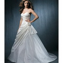 Court Train Floor-length Straps Chapel Satin Wedding Dress
