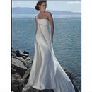 White Dropped Classic One Shoulder Beach Nature Wedding Dress