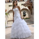 Outdoor Ball Gown Court Train Strapless Chic & Modern Organza Satin White Wedding Dress
