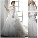 Floor-length Sheath Classic & Timeless Satin Appliques Wedding Dresses