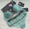 Plus Size Sexy Women Coverage Bra with Brief Panties