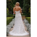 Strapless Embroidery Lace Designer Floor Length Beach Wedding Dresses