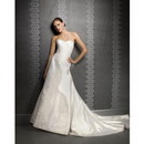 With Zipper Floor-length Lace & White Cathedral Train Wedding Dresses
