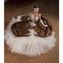 Floor-length One Shoulder Elegant & Luxurious Lace Tulle Embroidery wedding dress                                      wedding dress
