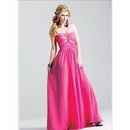 Ankle-length Dropped Sleeveless Strapless Satin Chiffon Chic & Modern Court Train Wedding Dresses