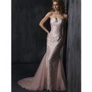Pink Backless Sleeveless Ruffles Beading Taffeta Strapless Wedding Dresses