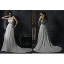Satin & Halter Floor-length Polyester / Cotton Cathedral Train Wedding Dresses