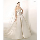 Satin & Tulle Floor-length With Bow Beach Wedding Dresses