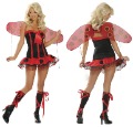 Bee Style Sexy Cartoon with Red Knots Wings Halloween Costumes