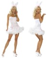Cute Rabbit Sexy White MIni Fur Skirts Halloween Costumes