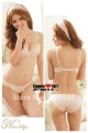 Snow Spinning Bud Silk Princess Water Jade Dot Lovely Bra Underwear Suit