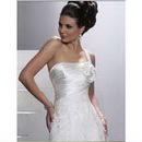 One Shoulder Sleeveless White Ankle-Length Wedding Dresses